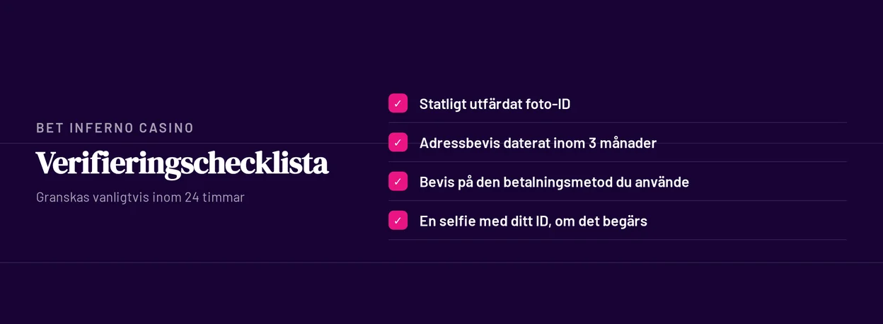 Förbered dina verifieringsdokument